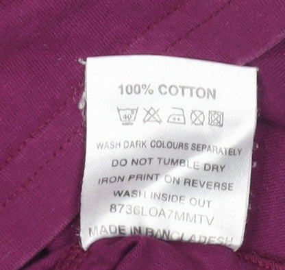 Lonsdale Men's Purple Vintage Boxing Graphic V-Neck T-Shirt Size L