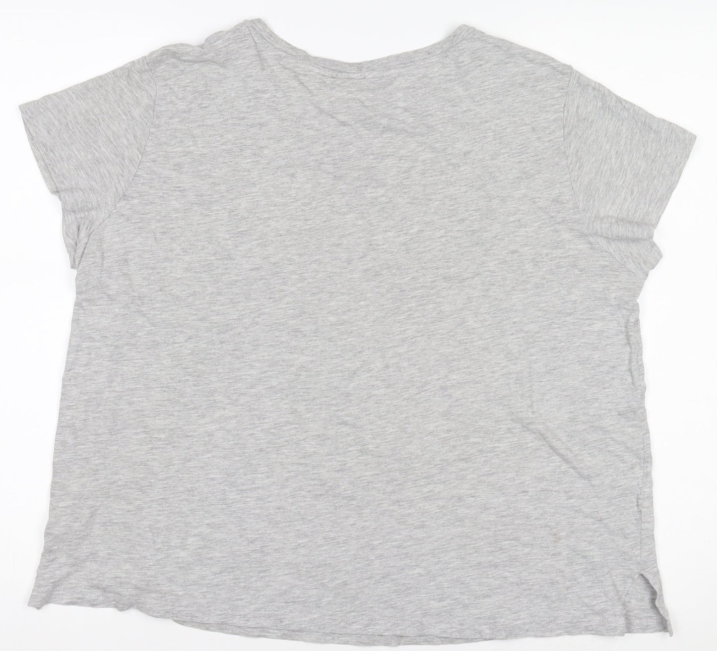 Womens UK Size 12 H&M Grey Basic T-Shirt