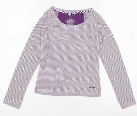Girls UK Size 8-9 Years Fat Face Purple Basic T-Shirt