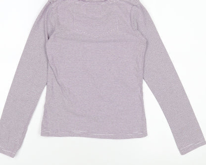 Girls UK Size 8-9 Years Fat Face Purple Basic T-Shirt
