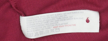 Fatface Womens Red Long Sleeve Henley T-Shirt Size 14