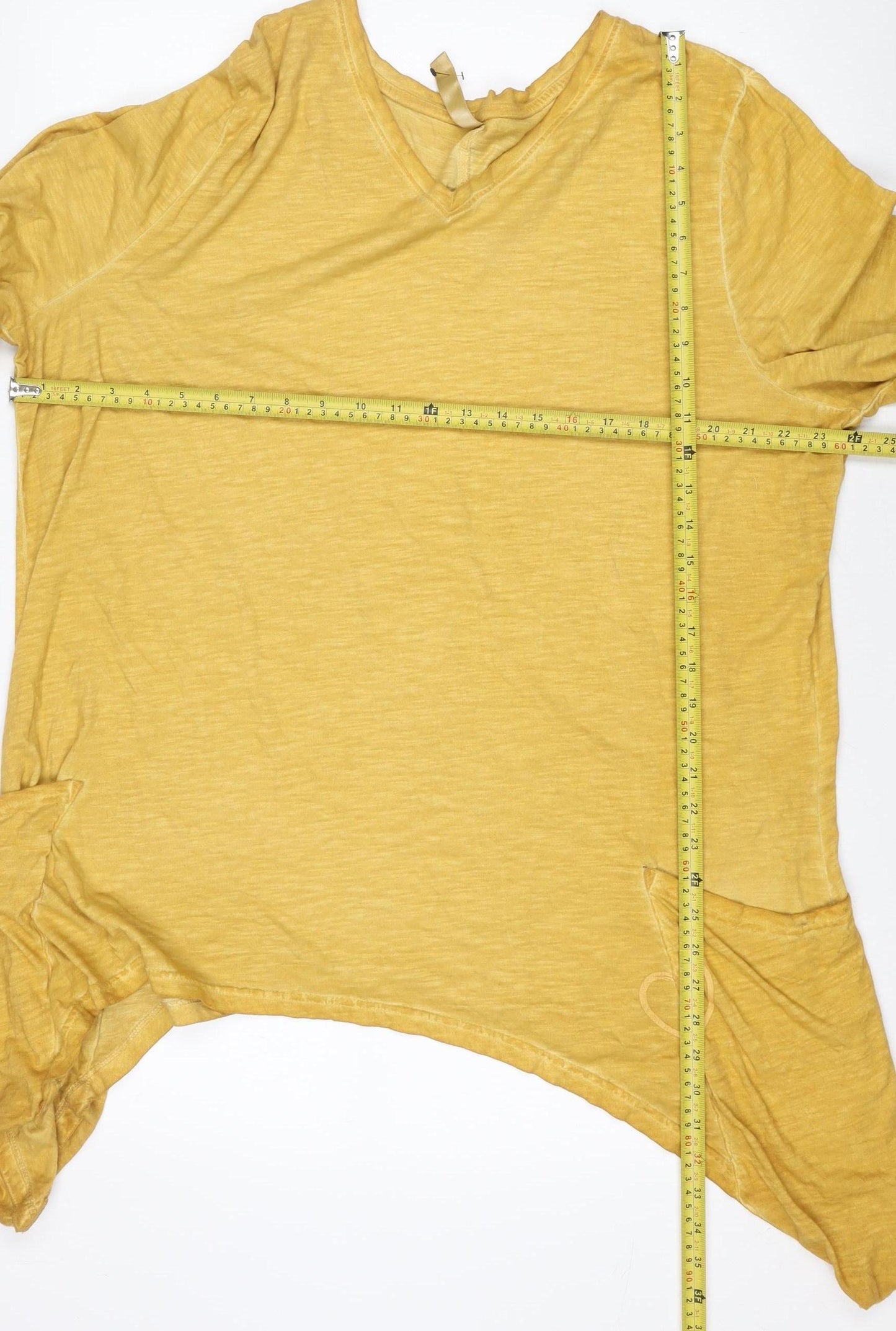Womens UK Size 18 Sheego Yellow Tunic Blouse