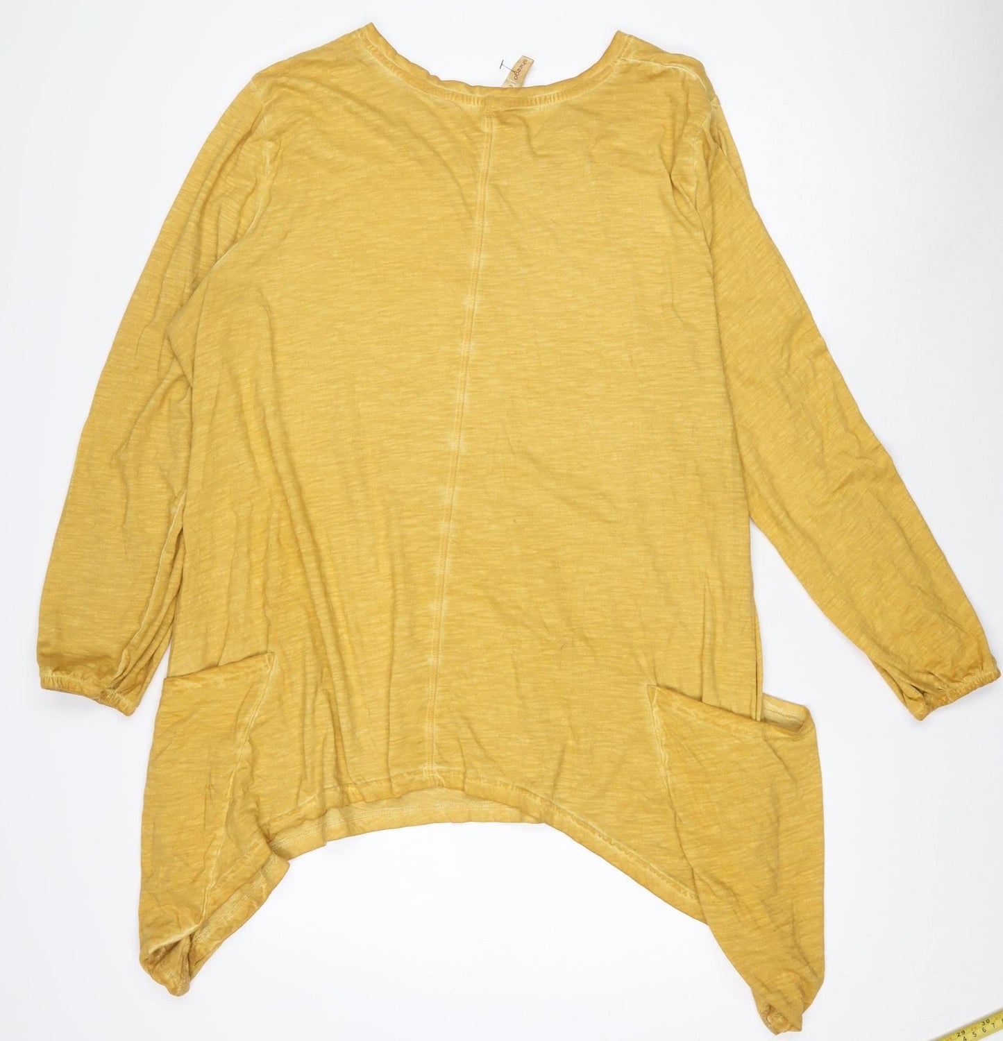 Womens UK Size 18 Sheego Yellow Tunic Blouse