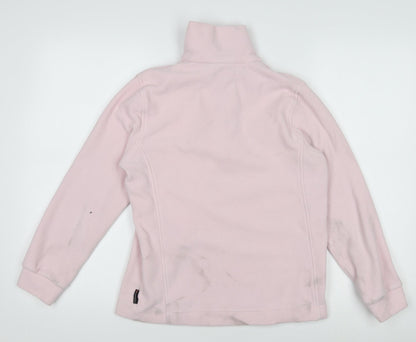 F.lli Campagnolo Girls Pink Fleece 1/4 Zip Sweatshirt S