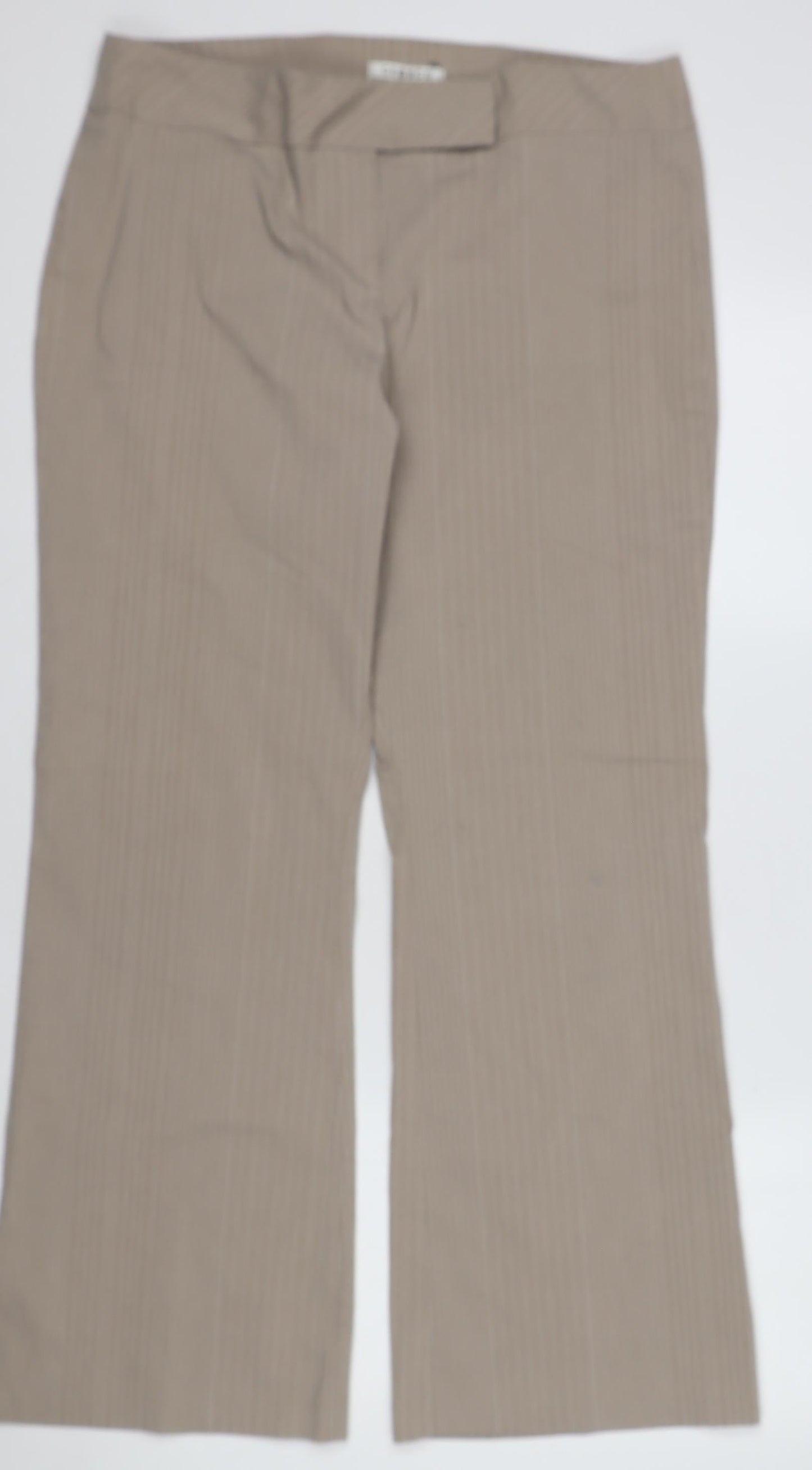 George Women’s Beige Pinstripe Dress Pants Size 12 Straight Leg