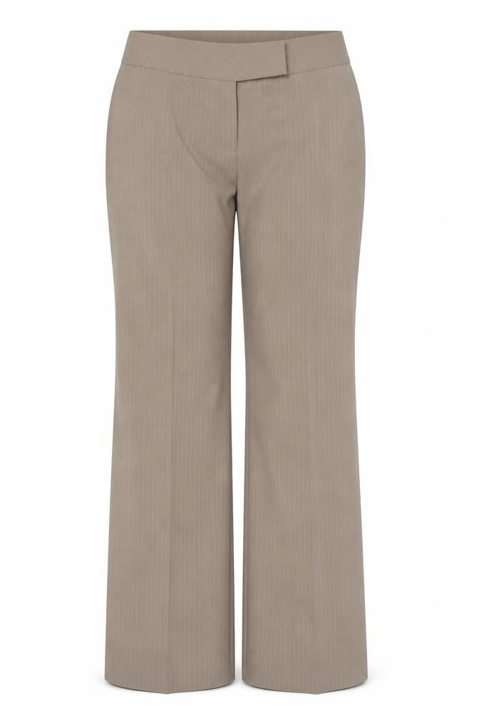 George Women’s Beige Pinstripe Dress Pants Size 12 Straight Leg