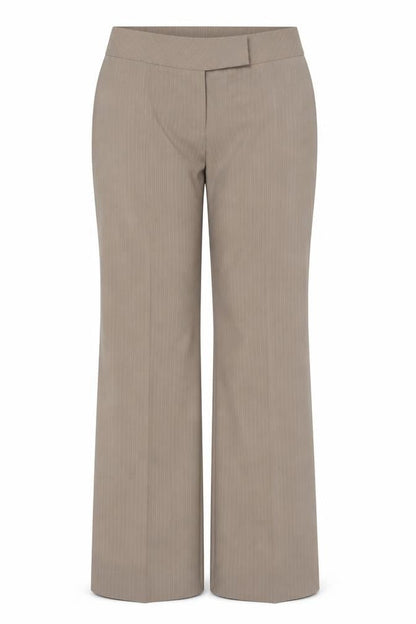 George Women’s Beige Pinstripe Dress Pants Size 12 Straight Leg