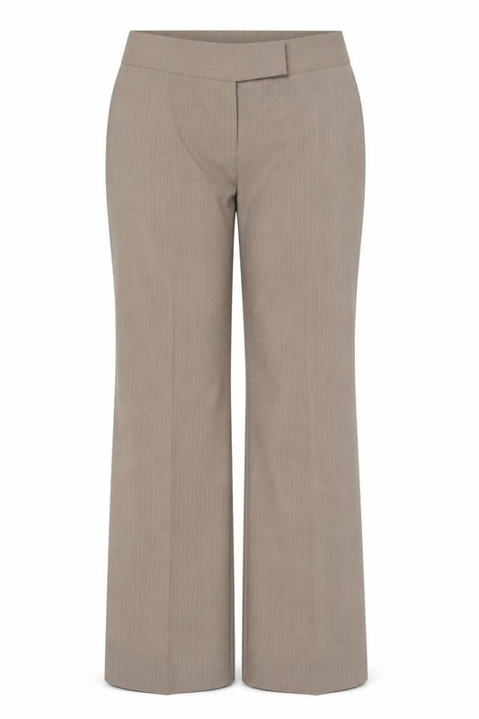 George Women’s Beige Pinstripe Dress Pants Size 12 Straight Leg