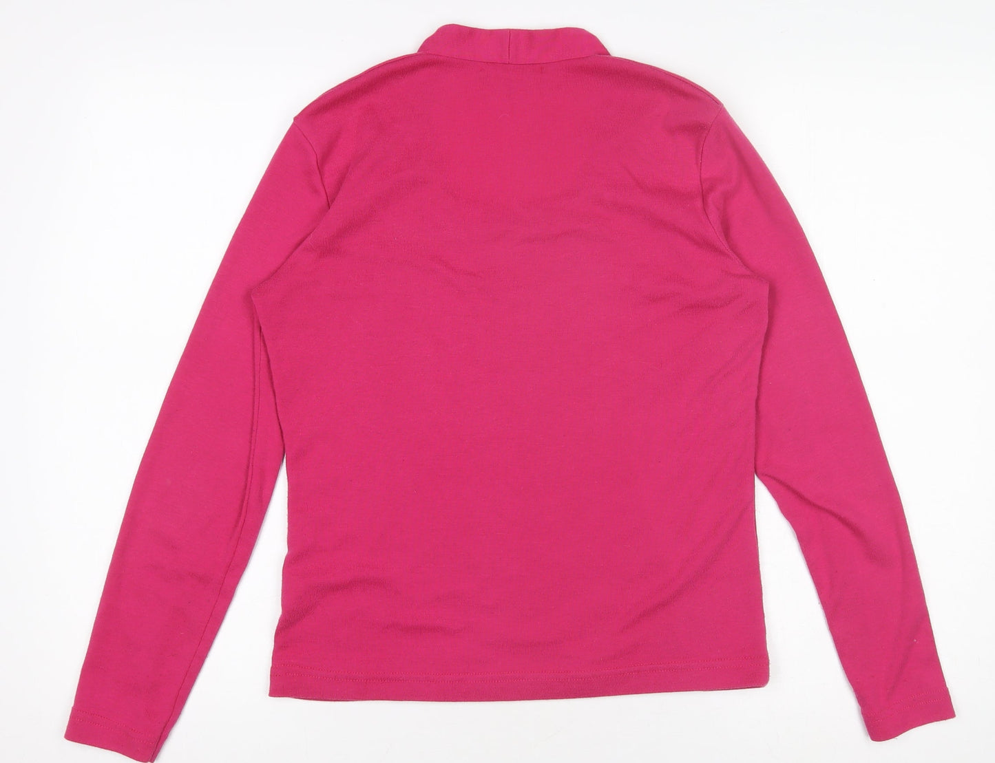 Womens UK Size 10 Viz-A-Viz Pink Basic T-Shirt