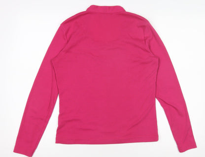 Womens UK Size 10 Viz-A-Viz Pink Basic T-Shirt