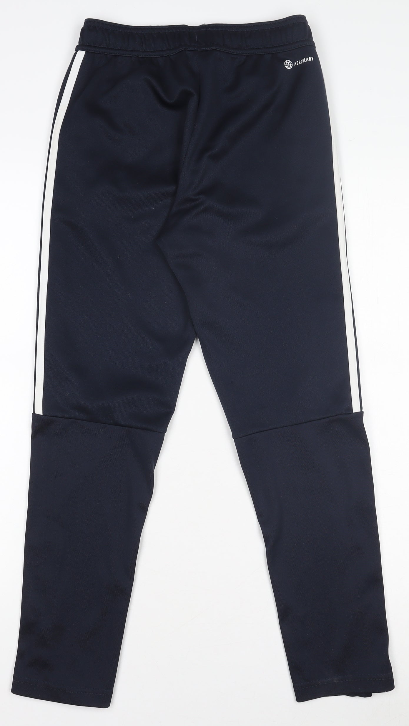 Adidas Boys Navy Blue Track Pants 11-12 Years Tapered Jogger