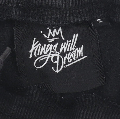 Kings Will Dream Boys Black Jogger Sweatpants S Regular Fit Fleece Trousers