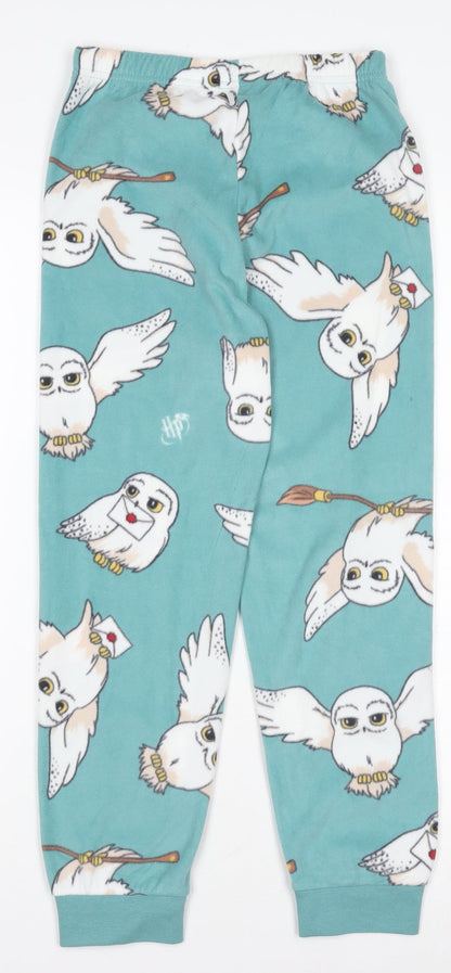 Marks and Spencer Girls Teal Harry Potter Fleece Pyjama Pants 8-9 Years
