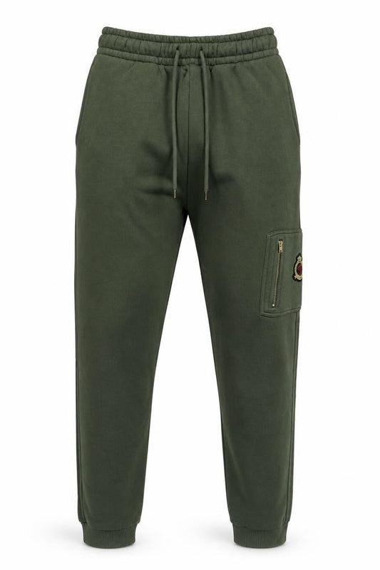 Mens UK Size M Benjart Regular Fit Jogger Green Trousers