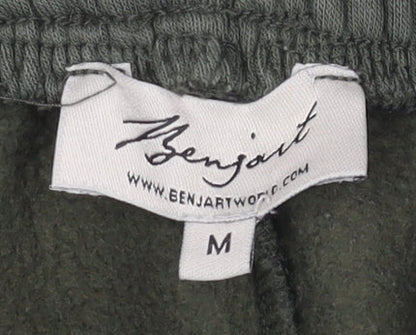 Benjart Green Men's Jogger Sweatpants M Regular Fit Fleece Trousers
