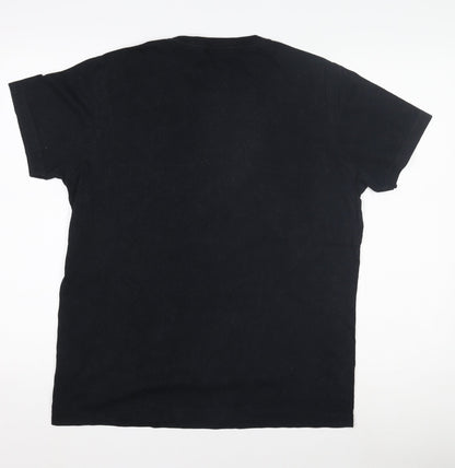 Womens UK Size XL vt Black Basic T-Shirt