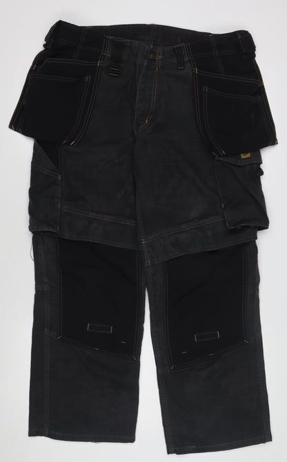 JCB Men's Black 36in Straight Workwear Reinforced Jeans