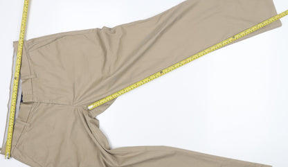 Gap Men's Beige Tailored Khakis Chino Trousers 34x32 Cotton Blend