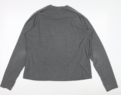 Uniqlo Men’s Grey Long Sleeve Crew Neck Activewear Top Size L