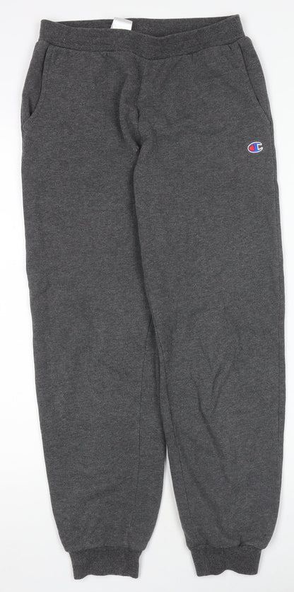 Champion Boys Grey Fleece Sweatpants Joggers L - Comfortable Sportswear