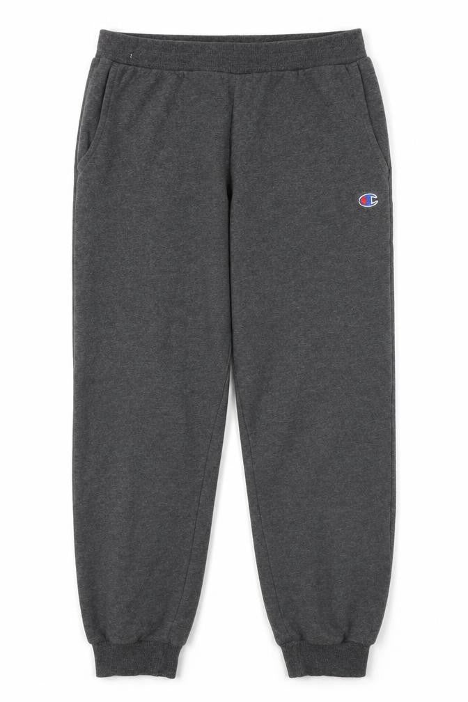 Front view of Champion boys’ grey fleece sweatpants joggers l - comfortable sportswear