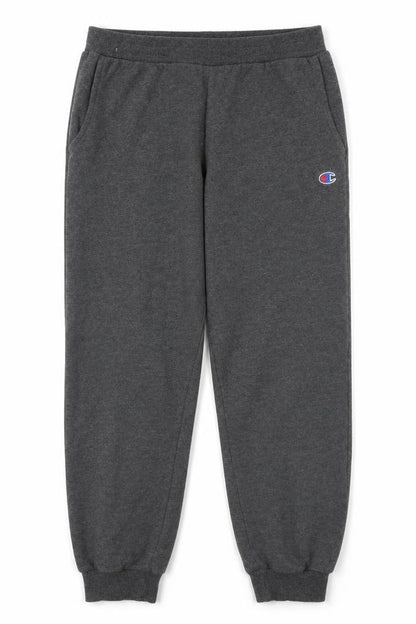 Front view of Champion boys’ grey fleece sweatpants joggers l - comfortable sportswear