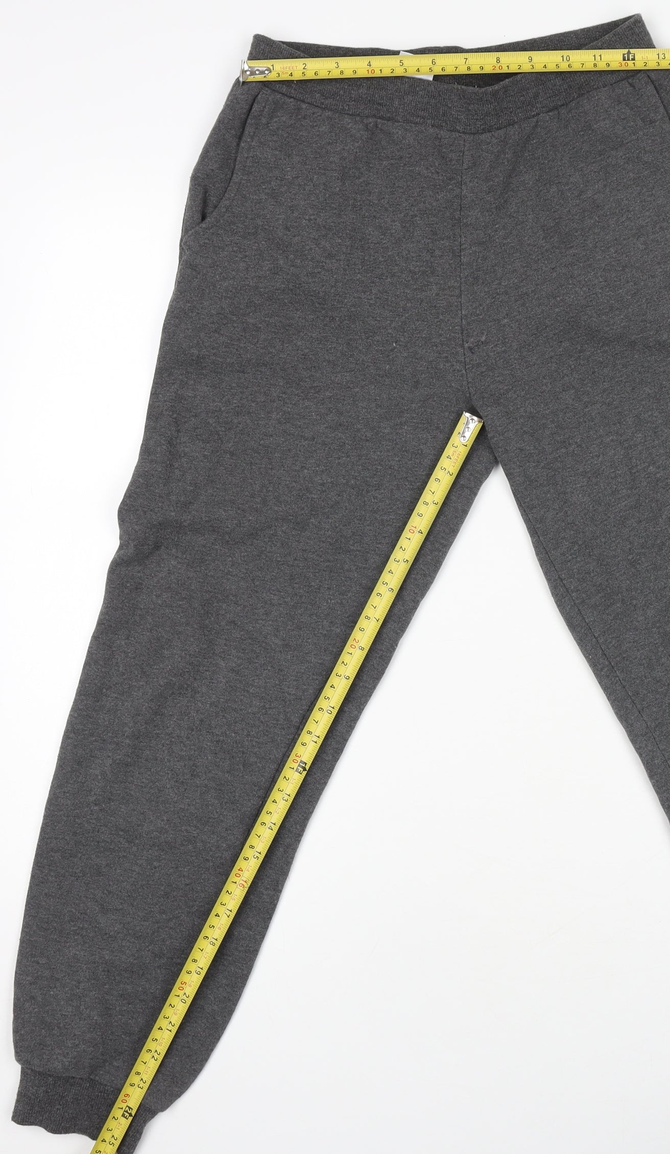 Champion Boys Grey Fleece Sweatpants Joggers L - Comfortable Sportswear