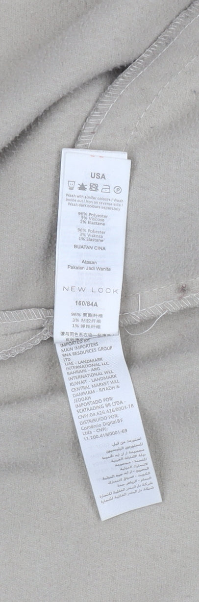 New Look Womens Beige Long Belted Trench Coat Size 8