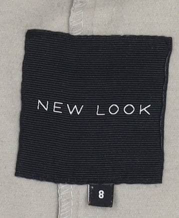 New Look Womens Beige Long Belted Trench Coat Size 8