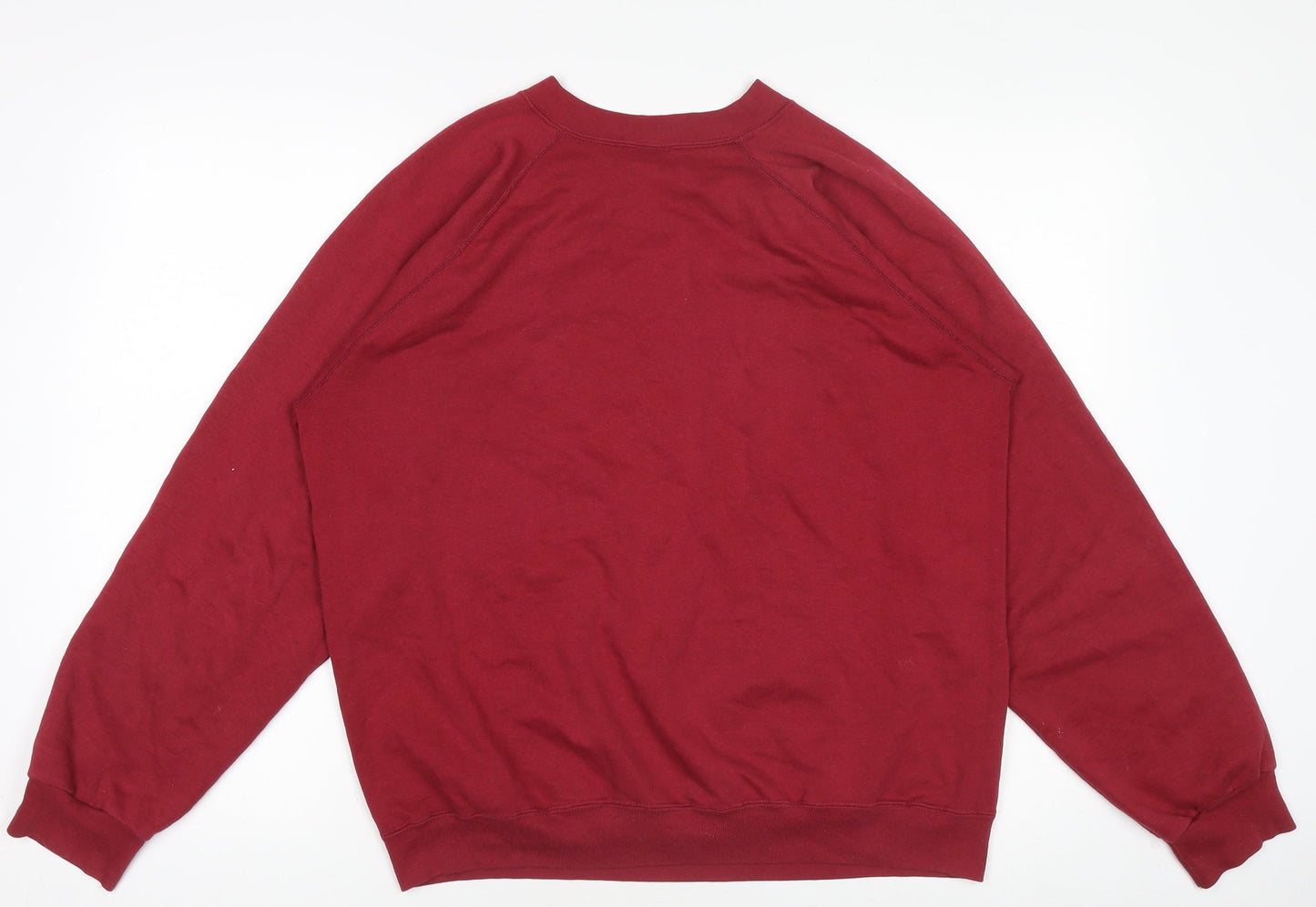 Womens UK Size L Trench Red Pullover Sweatshirt
