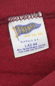 Womens UK Size L Trench Red Pullover Sweatshirt