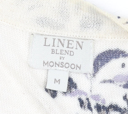 Womens UK Size M Monsoon Beige Cardigan Jumper