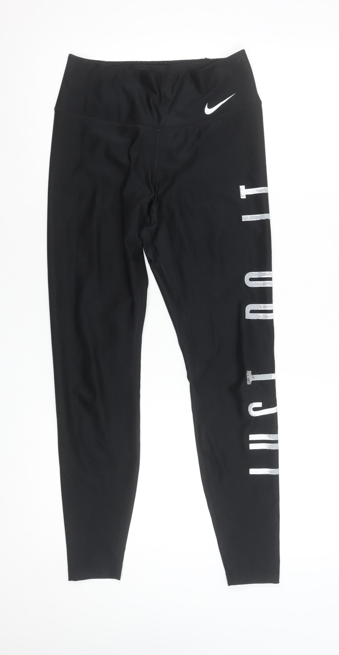 Nike Women's Black Dri-FIT 'Just Do It' Leggings XS