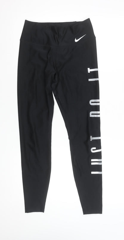 Nike Women's Black Dri-FIT 'Just Do It' Leggings XS