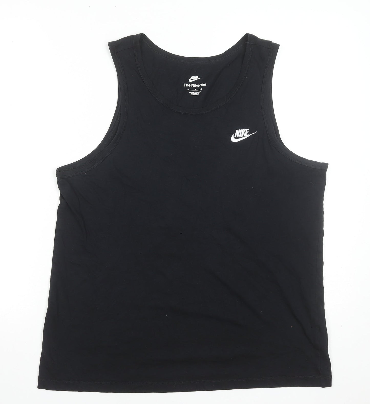 Nike Men’s Black Sleeveless T-Shirt M Regular Fit Cotton Jersey
