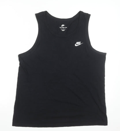 Nike Men’s Black Sleeveless T-Shirt M Regular Fit Cotton Jersey
