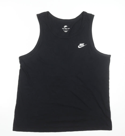 Nike Men’s Black Sleeveless T-Shirt M Regular Fit Cotton Jersey