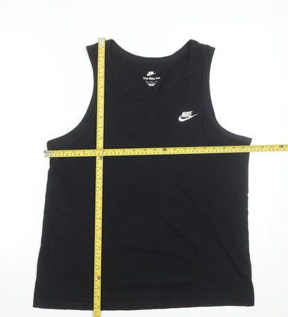 Nike Men’s Black Sleeveless T-Shirt M Regular Fit Cotton Jersey