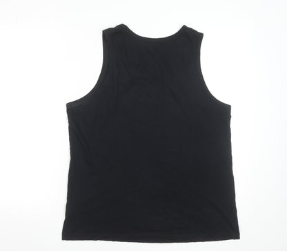 Nike Men’s Black Sleeveless T-Shirt M Regular Fit Cotton Jersey