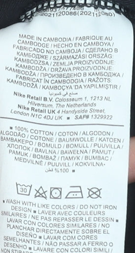 Nike Men’s Black Sleeveless T-Shirt M Regular Fit Cotton Jersey