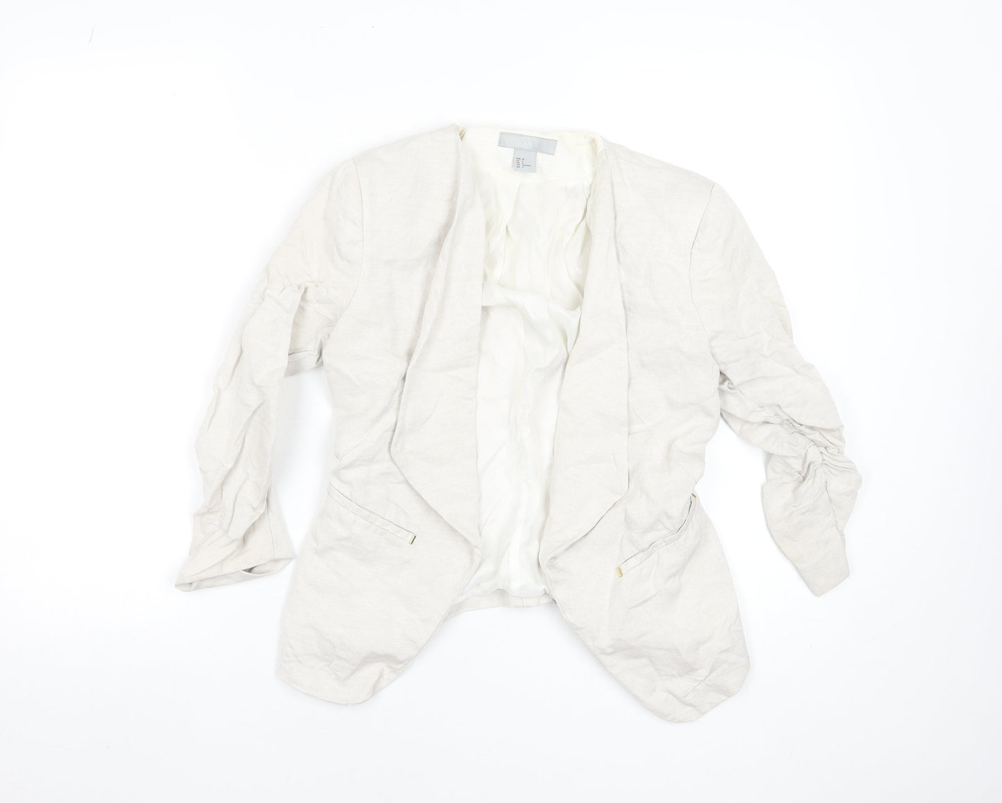 Womens UK Size 8 H&M Beige Basic Jacket