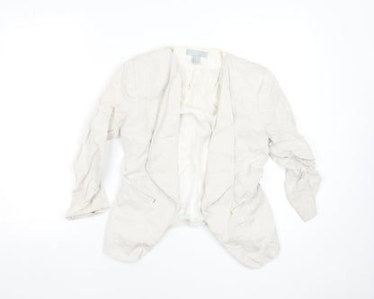 Womens UK Size 8 H&M Beige Basic Jacket