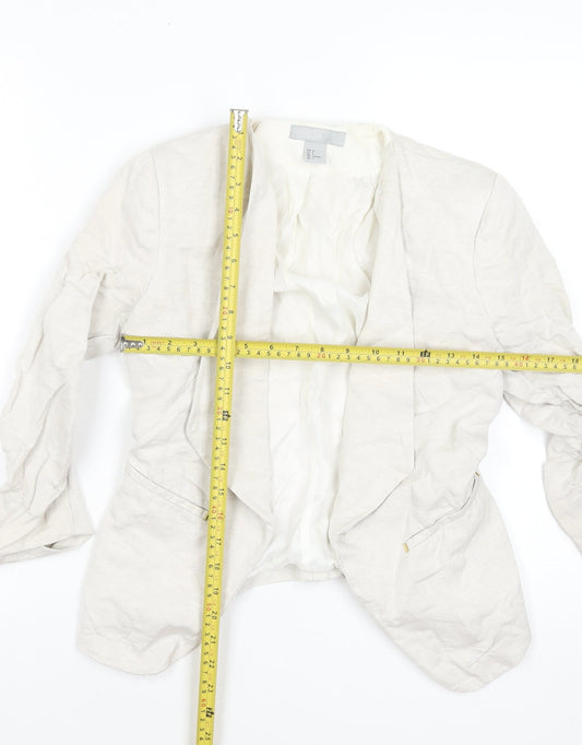 Womens UK Size 8 H&M Beige Basic Jacket