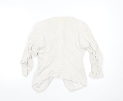 Womens UK Size 8 H&M Beige Basic Jacket