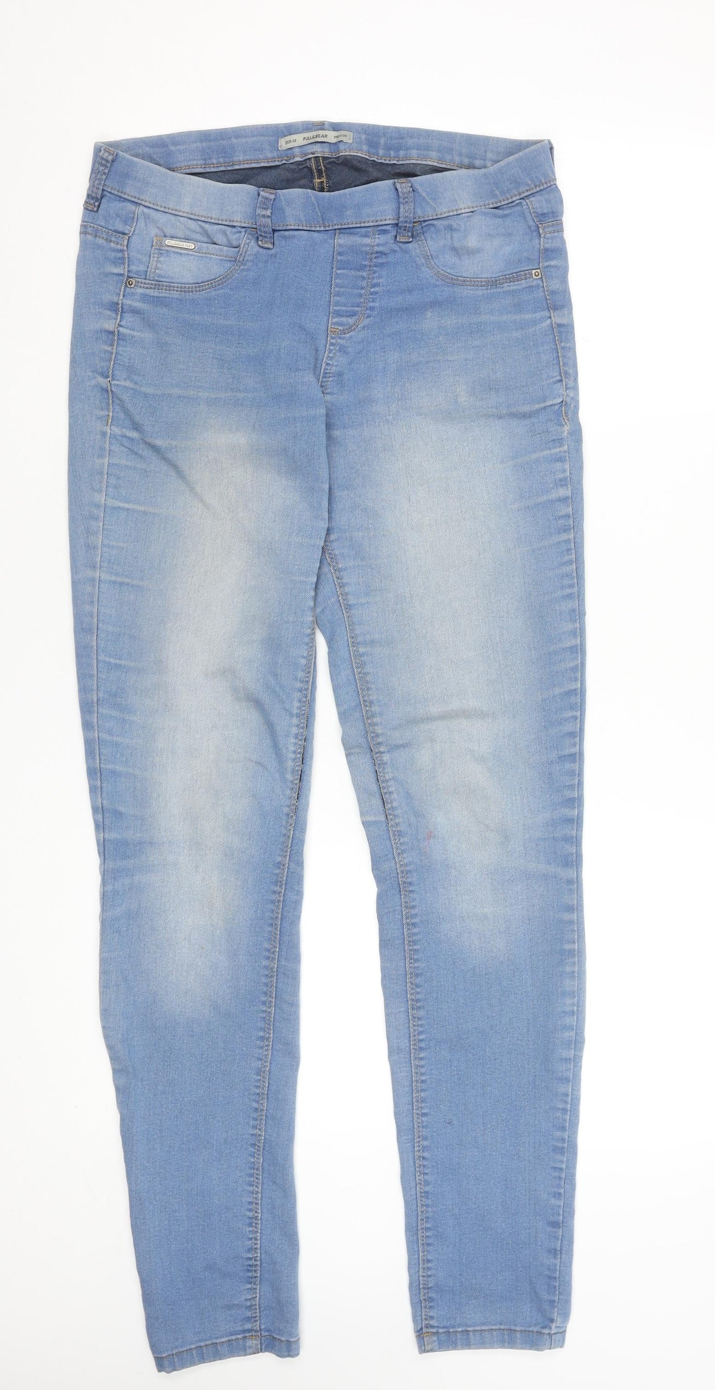 Pull&Bear Women Blue Skinny Stretch Denim Jeans Size 10