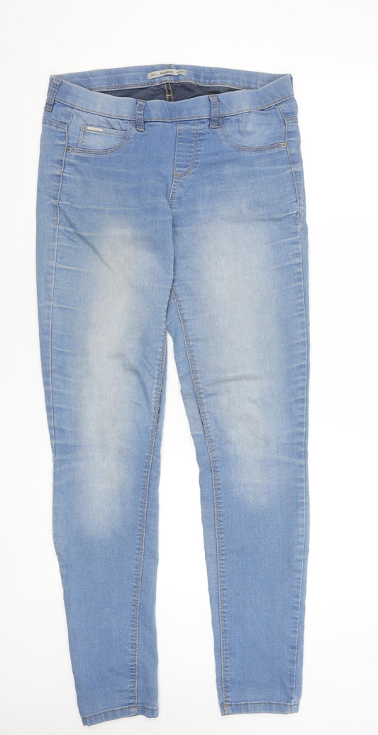 Pull&Bear Women Blue Skinny Stretch Denim Jeans Size 10
