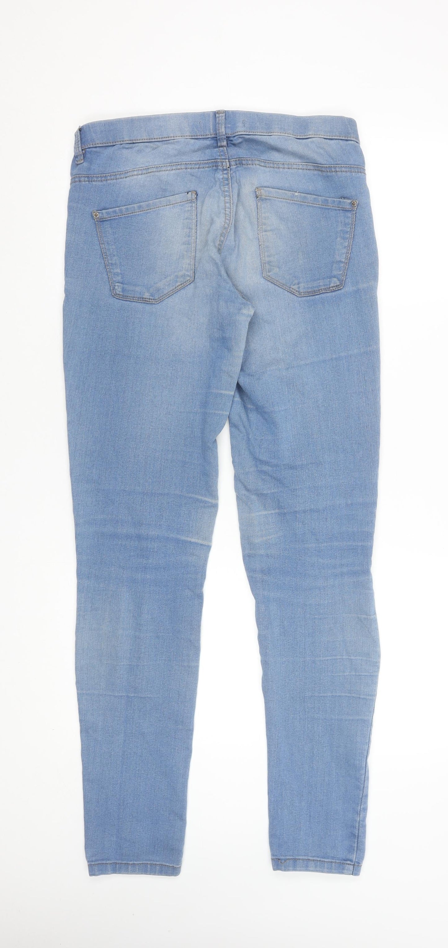 Pull&Bear Women Blue Skinny Stretch Denim Jeans Size 10