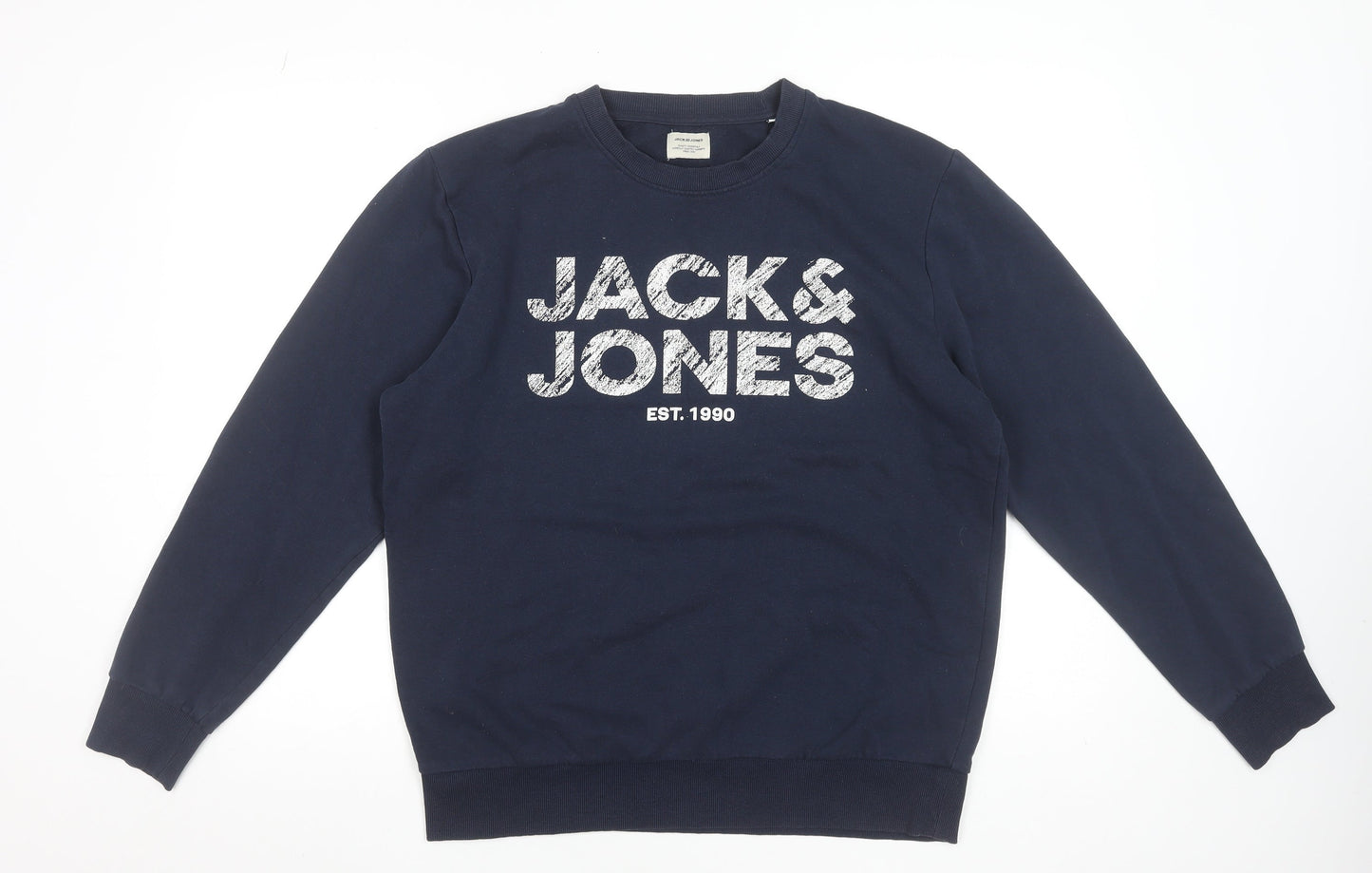 Mens UK Size M JACK & JONES Blue Pullover Sweatshirt