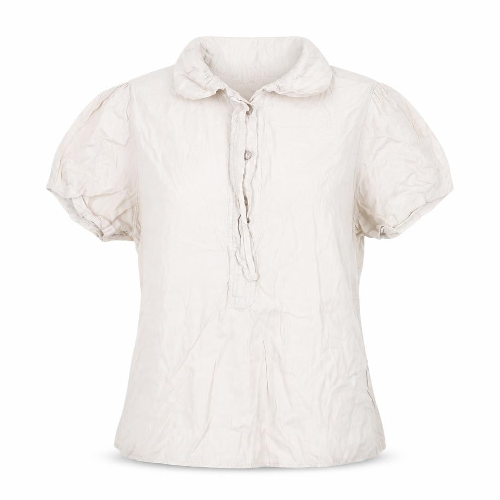 Womens UK Size L choklate Beige Basic Blouse