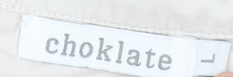 Womens UK Size L choklate Beige Basic Blouse